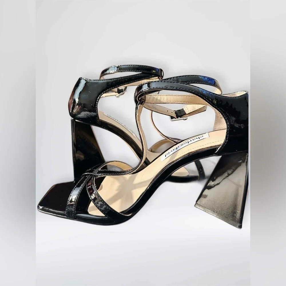 NEW Charles David Women's Tucker Heeled Sandal Black    Size 8